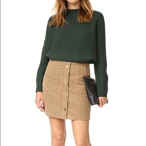 Tory Burch Lucitano Beachwood Corduroy Skirt